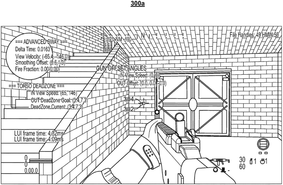 a first-person shooter screen
