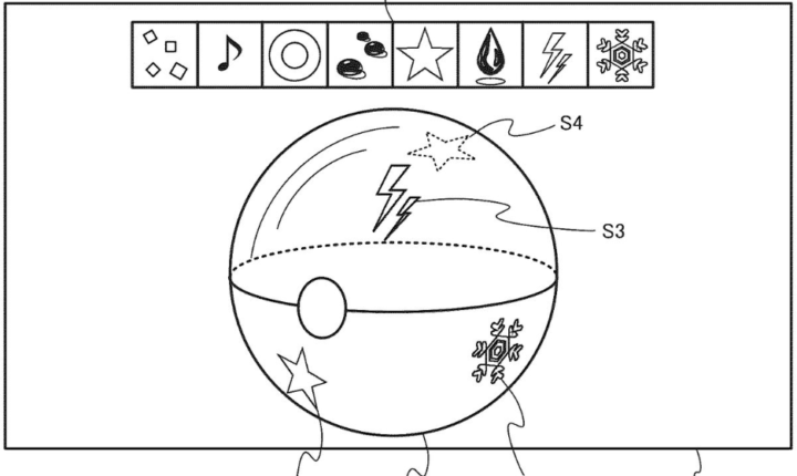 a pokeball with designs on it