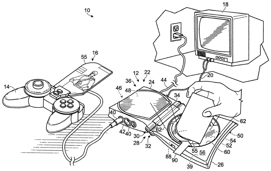 a video game console and display with controller